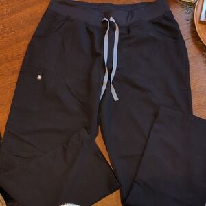 Figs Black Straight Leg Pants